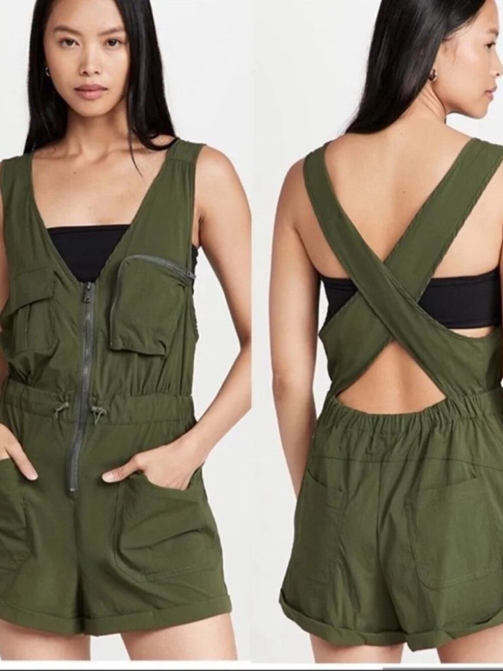 Free People Movement Back on Trek Romper Size Small